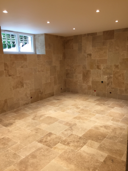 Carrelage Travertin Traverto blanc 44x66 cm | Leroy Merlin