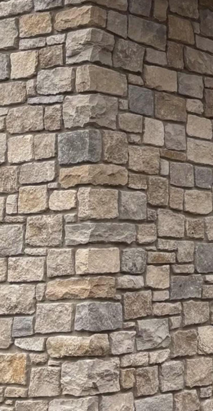 Moellon parement épaiseur 8 à 10cm en pierre du Périgord Montagnac d'Auberoche B2 Gris