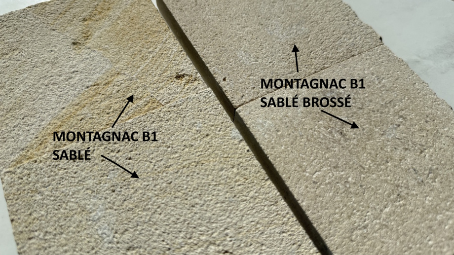Montagnac d'Auberoche B1 toutes nuances brossé arêtes ébréchées