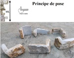 Angle Parement pierre naturelle en Quartzite doré pour mur intérieur et extérieur