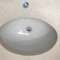 Plan vasque en pierre blanche
