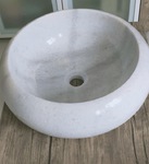 Vasque marbre blanc poli