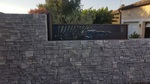 Mur extérieur en pierre naturelle de Quartzite doré