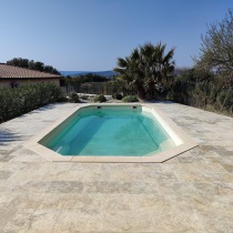 Travertin pierre pour plage de piscine en extérieur