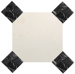Dallage cabochon Mareuil 20x20cm adouci + marbre noir