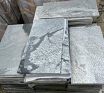 Quartzite tropical gris mica adouci, surface lisse haut de gamme