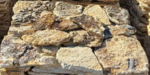 Parement mur pierre naturelle dorée "OR RUSTIQUE"