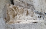 Linteau en pierre naturelle du Périgord Montagnac Gris, faces éclatées