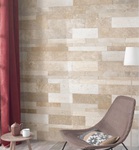 Parement pierre naturelle, face brossée arêtes vives