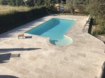 Travertin terrasse PISCINE à BEZIERS