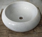 Vasque marbre blanc poli
