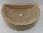 Vasque pierre Demi-lune 40 x 29 x 10cm