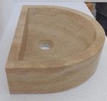 Vasque pierre Demi-lune 40 x 29 x 10cm