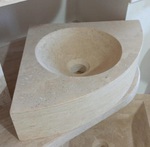 Vasque pierre Demi-lune 40 x 29 x 10cm