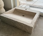 Vasque rectangulaire en Travertin pierre naturelle