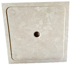 Receveur douche carré en pierre naturelle Travertin beige