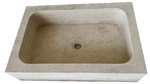 Vasque évier en pierre naturelle Travertin beige