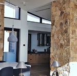 PAREMENT PIERRE DOREE OR RUSTIQUE MUR PIERRE SECHE CALVI, CAP CORSE