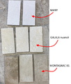 Comparaison d'échantillons en pierres naturelles