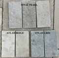 SINAÏ PEARL + ATLAS BEIGE + ATLAS GRIS en échantillons de 20 x 10cm