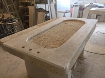 Dessus de baignoire en pierre de France