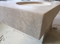 Plan vasque avec retombées