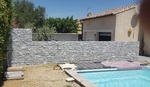 Parement pierre Quarzite Cloudy Gris