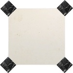 Dallage cabochon 30x30 ou 40x40cm adouci + marbre noir